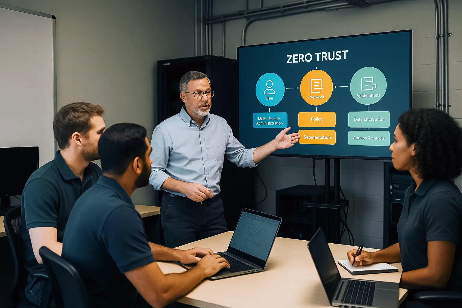 Mid-Level IT team evaluating zero-trust security.