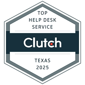 Top Help Desk Service in Texas Badge from Clutch 2025.