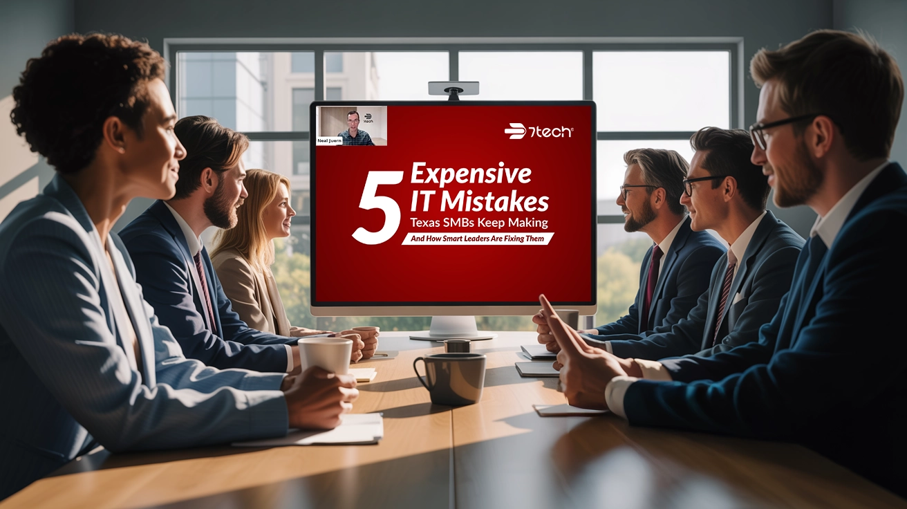 executives watching 5 expensive IT mistakes SMBs make webinar.