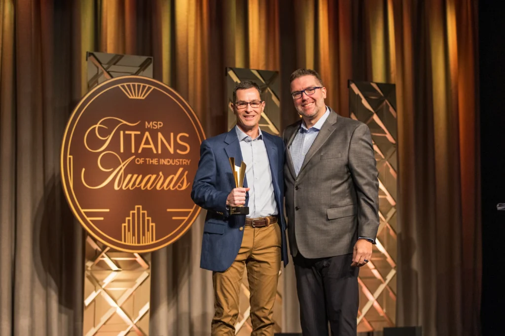 Neal Juern winning Advanced Cybersecurity