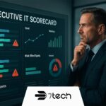 The Executive's IT Scorecard: A Simple Framework to Evaluate IT Performance and Expose Hidden IT Risks Executive reviewing screen on how to evaluate IT performance