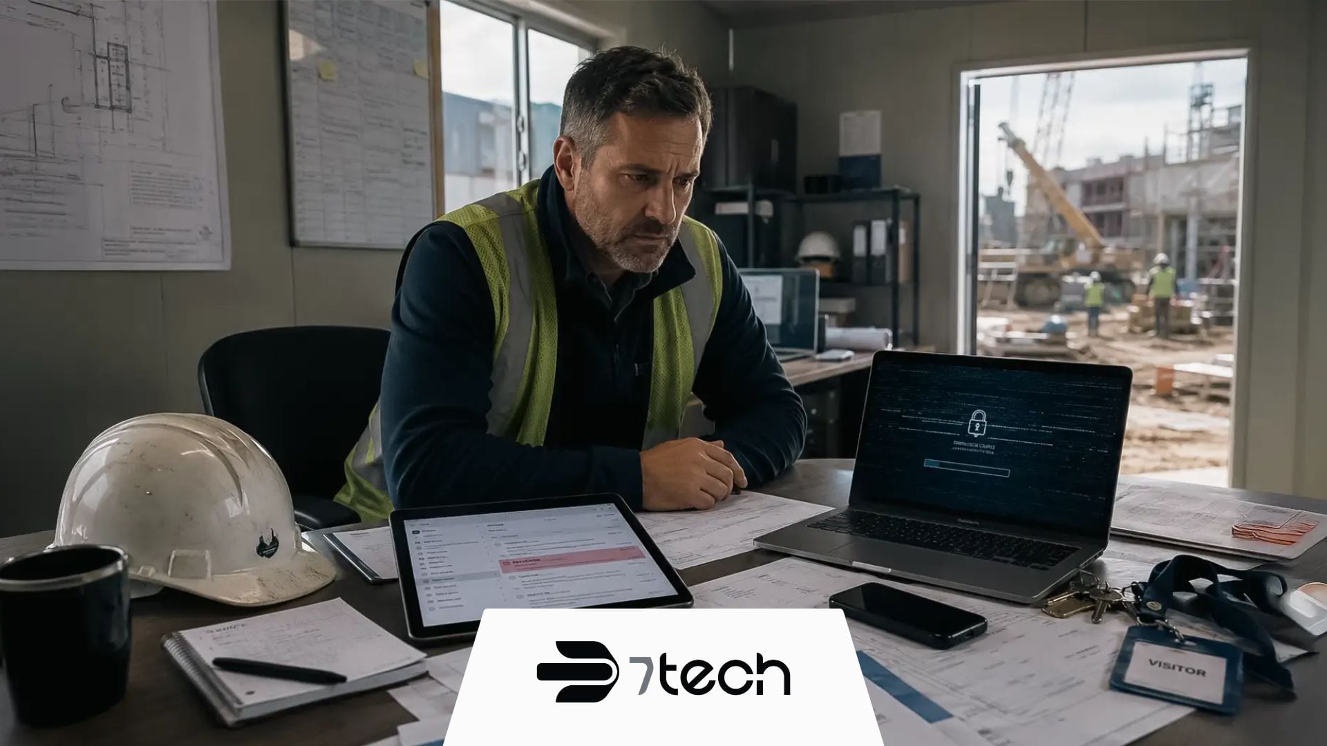 Construction leader facing cybersecurity risks in construction operations