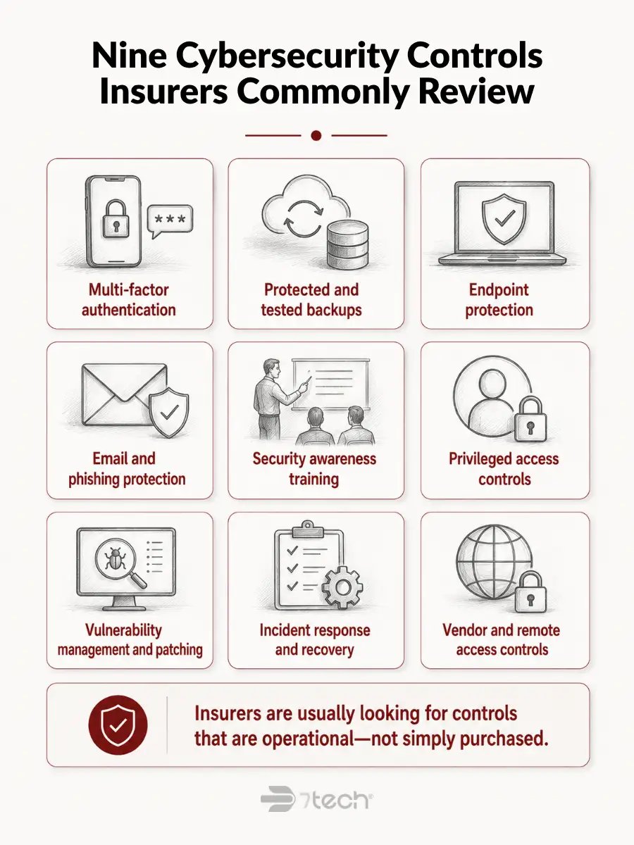 Nine cyber insurance controls carriers review