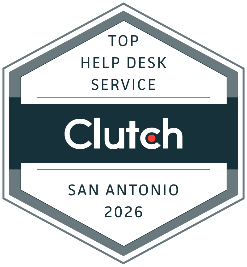 Top Help Desk Services 2026 Clutch badge.