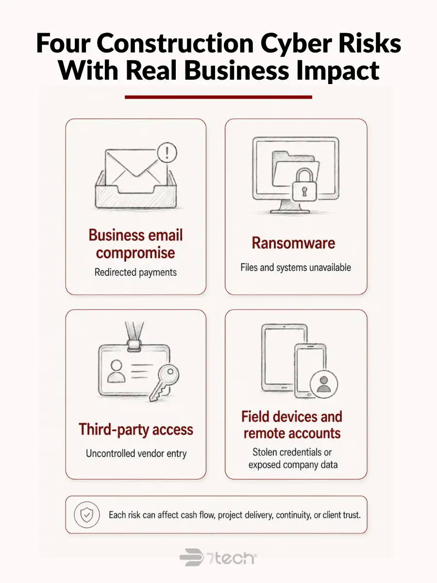 Four major construction cybersecurity risks and business consequences