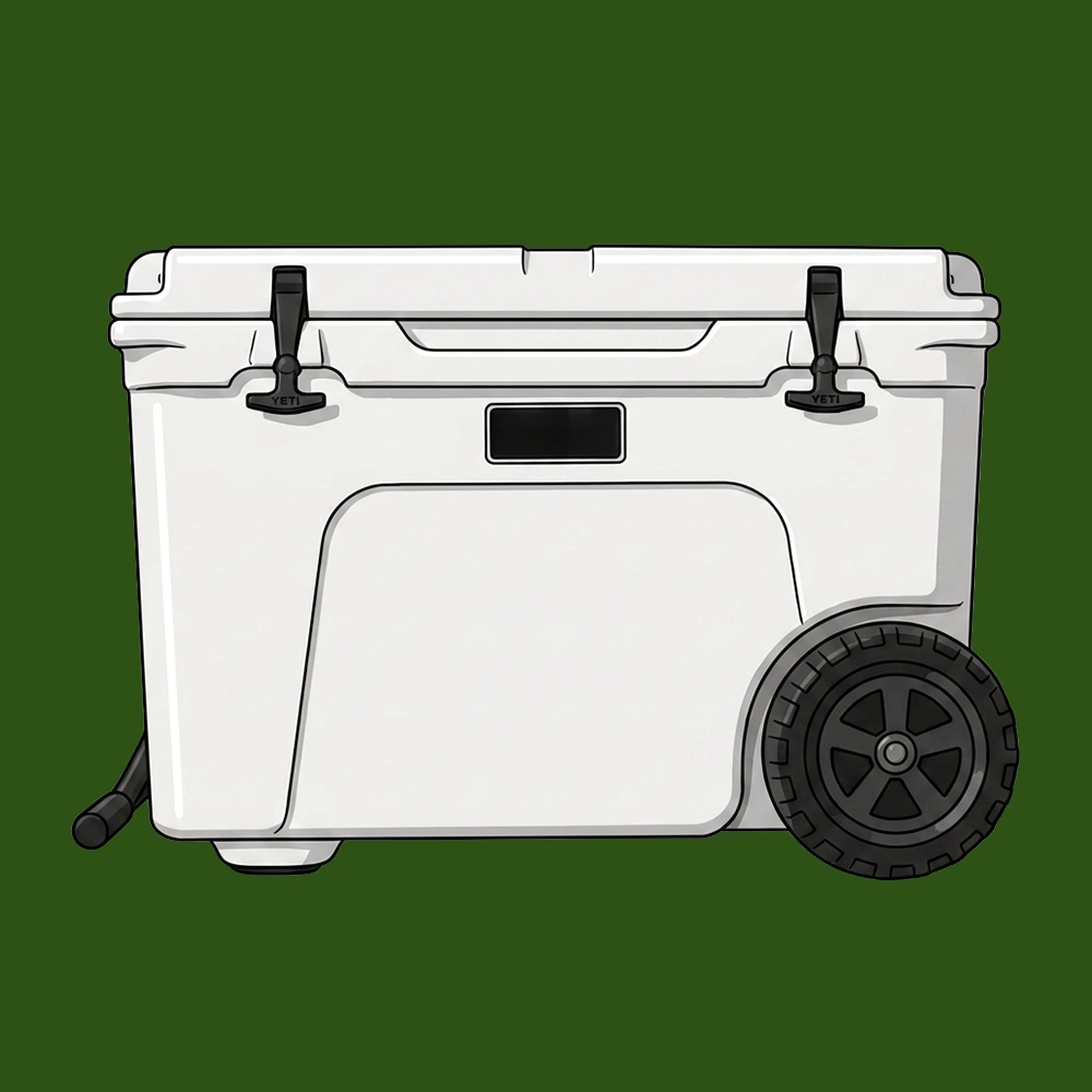 Illustration of oversized cooler.