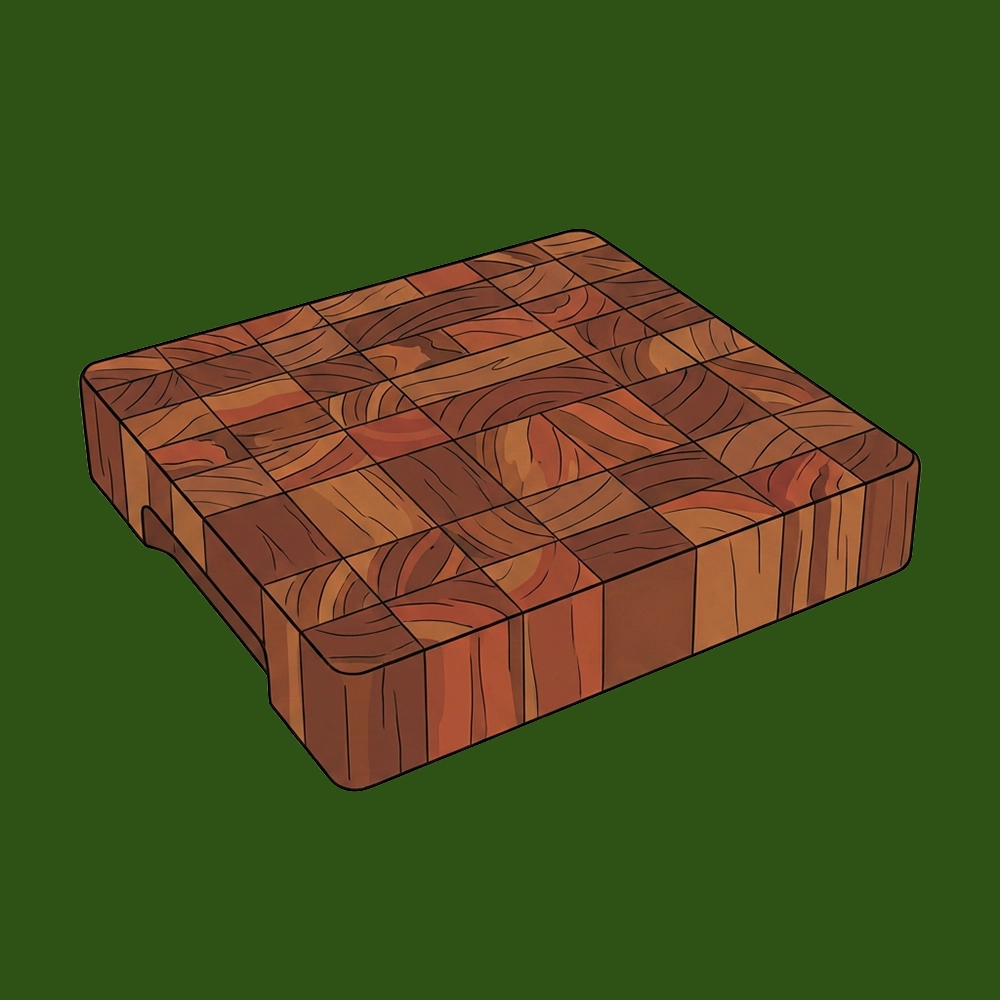 Illustration of a 3 inch cutting block.