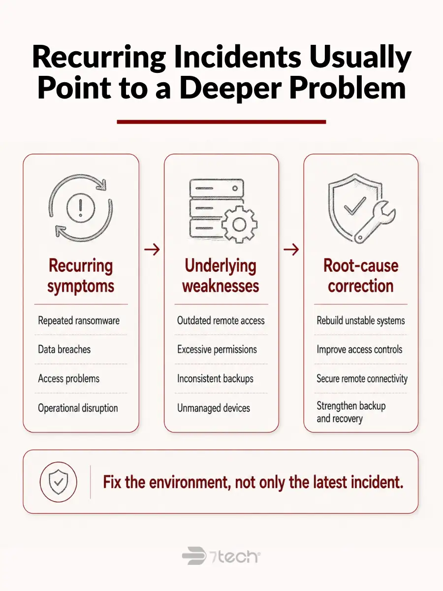 Recurring security incidents often point to deeper weaknesses