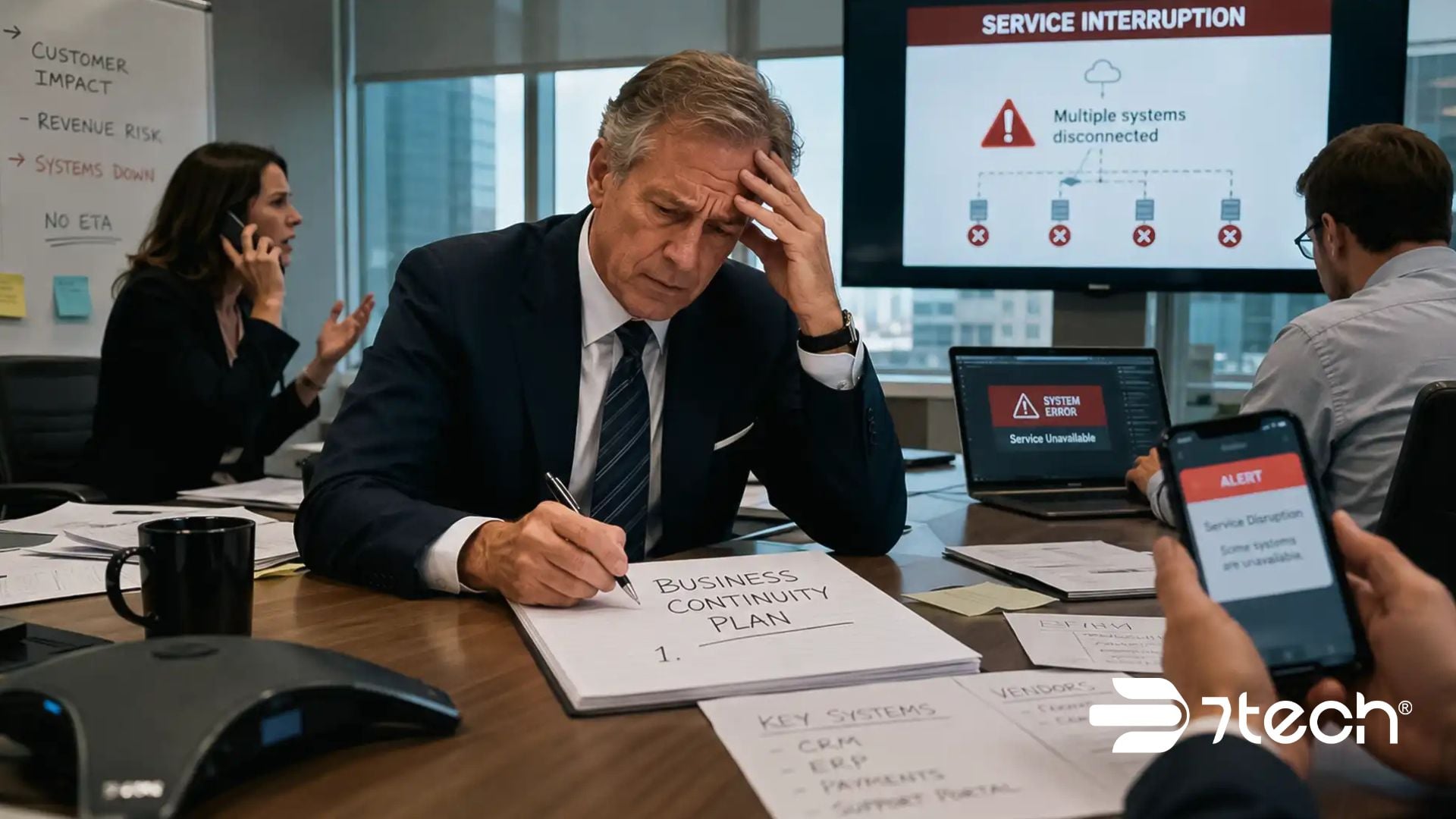 Business continuity planning during a system outage