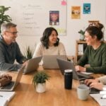Small nonprofit team collaborating efficiently, highlighting the benefits of managed IT services for nonprofits.