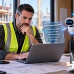 5 Ways to Use AI for Construction Disaster Preparedness Planning Construction leader using AI for disaster preparedness planning