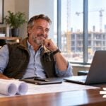 executive at desk happy that overlooked technology habits for construction companies are gone