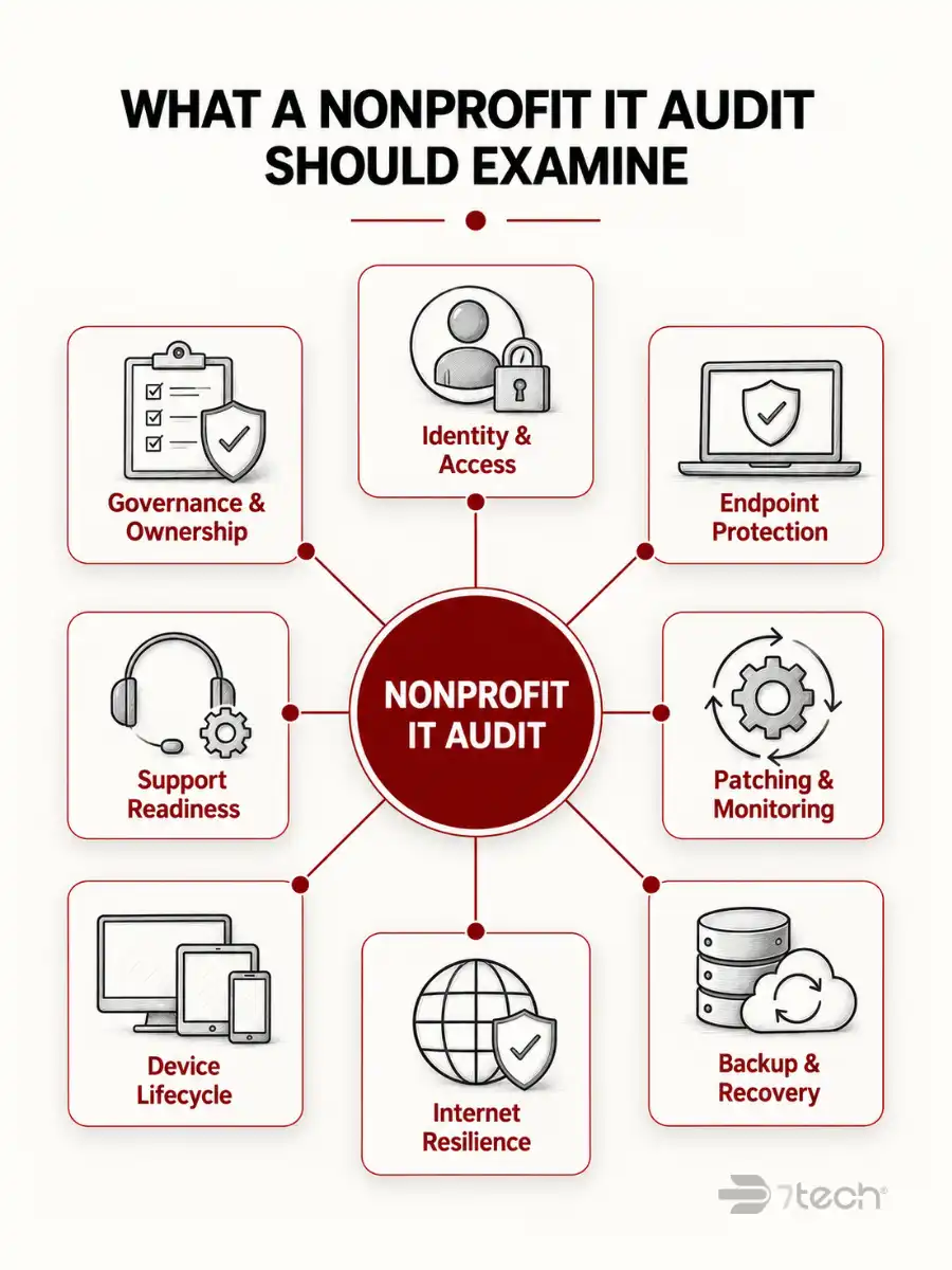 Nonprofit IT audit areas